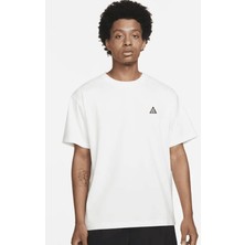 Nike Sportswear Acg Short Sleeve Loose Fit T-Shirt Erkek Pamuklu Geniş Kalıp Tişört Beyaz