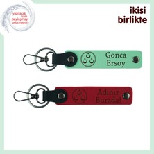 Öğretmenler Günü Için Anlamlı Hediye Üç Ayyıldız Temalı – Isimli Anahtarlık Seti, Açık Yeşil-Kırmızı