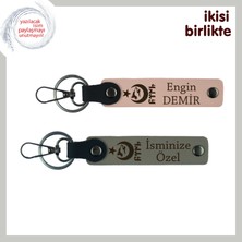 Hatıra Niteliğinde Hediye – Ayyıldız Kurt Göktürk Temalı Anahtarlık Takımı X2'li, Yavru Ağzı-Kül Gri