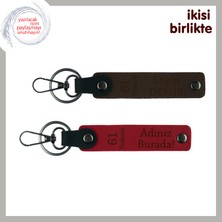 Akrabaya Trabzon’dan Esinlenmiş Armağan, 61 Desenli Anahtarlık Takımı, Koyu Kahve-Kırmızı