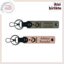 Yakın Dostun Için Özel Hediye – Ayyıldız Kurt Göktürk Temalı Anahtarlık Takımı, Kül Gri-Yavru Ağzı