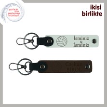 Spora Yeni Başlayanlara Moral Kaynağı, Voleybol Toplu Kişisel Anahtarlık Takımı, Beyaz-Koyu Kahve