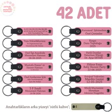 Pembe & S Kahve, Kurumsal Etkinlikler Için Özel 42'li Set, Şirket Logolu ve Isimli Hediye Anahtarlık
