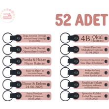Öğrencilerinize Kalpten Gelen Bir Teşekkür, 52’li Set, Isim Yazılabilir Deri Hatıra, Pudra