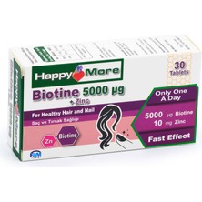 Happymore Biotin ve Çinko Içeren 30 Tablet Takviye Edici Gıda