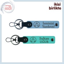 Miaju Arkadaşa Vatansever Bir Hediye – Üç Ayyıldız Temalı 2’li Kişisel Anahtarlık Seti, Gök Mavi-Turkuaz