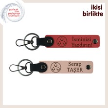 Miaju Amcaya Özgün ve Zarif Hediye – Üç Ayyıldız Temalı Kişisel Anahtarlık Seti, Nar Çiçeği-Yavru Ağzı