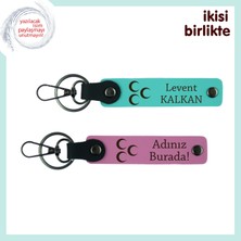 Miaju Romantik Ruhlara Vatan Temalı Şık – Üç Hilal Desenli Anahtarlık Hediyesi, Turkuaz-Pembe