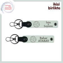 Miaju Voleybol Takımı Için Ortak Hatıra, Özel Isim Yazılabilir Anahtarlık Takımı, Hediyelik, Beyaz-Beyaz