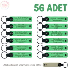Miaju Stem Atölyesi Bitiminde Sunulacak, 56'lı Set, Kişiselleştirilebilir Anahtarlık, F Yeşil & S Kahve