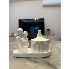 Taş Tozu Biblo Mumluk Dekoratif/Aksesuar Set