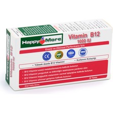 Happymore 1000 Mcg Vitamin B12 Içeren 30 Tablet Takviye Edici Gıda