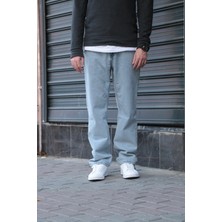 Erkek Baggy Bol Kesim Pantolon Yıkamalı Şık ve Modern