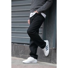 Erkek Baggy Bol Kesim Pantolon Yıkamalı Şık ve Modern