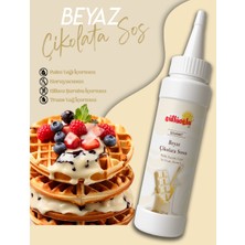 Güllüoğlu Beyaz Çikolata Sos - Waffle& Krep& Pankek& Tatlı& Dondurma& Kruvasan& San Sebastian Sos - 300 Gr / 225 ml