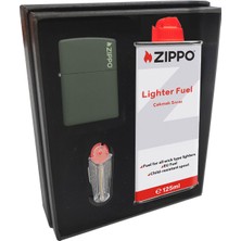 Zippo Çakmak Green Yeşil Hediyelik Kutu Benzin Taş Set DU10-000019