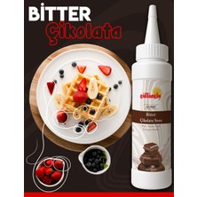 Güllüoğlu Bitter Çikolata Sos - Waffle& Krep& Pankek& Tatlı& Dondurma& Kruvasan& San Sebastian Sos - 300 Gr / 225 ml