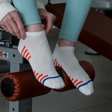 Gowith 6'lı Bambu Renkli Desenli Güçlendirilmiş Yıkamalı Kutulu Dikişsiz Kısa Yürüyüş Koşu Spor Performans Patik Kadın Çorabı 2150