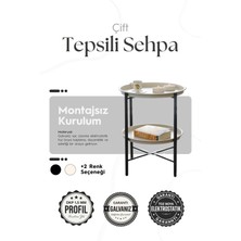 He Dizayn Aksesuar Katlanır Çift Tepsili Sehpa