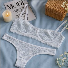 Zarif Dantelli Bralet ve String Külot Takımı