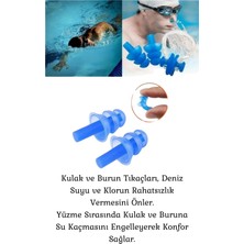 Unisex Şeffaf Plaj ve Deniz Ayakkabısı Kaydırmaz Taban 3 Lü Set Burun ve Kulak Tıkacı ++Dayanıklı