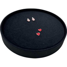 Silindir Model Süet Kumaş 20/20 cm Batırmalı Küpe-Piercing Tablası