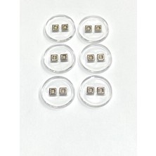 Karan Tuhafiye Şeffaf Italyan Düğme/tasarım Düğme Gümüş Detaylı /2905/