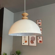 Linate Beyaz Q Kafa Başlık Avize Tekli Sarkıt Salon Kuaför Dekoratif Aydınlatma