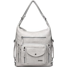 Yıkama Deri Hem Sırt Hem Omuz Kadın Çantası 21-K Barcelona 1580-7