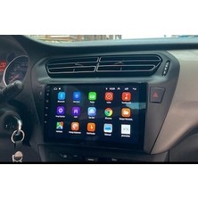 Peugeot 301 Siyah 2012-2024 Multimedya Carplay Ekran Seti 4 GB Ram 64 Hafızalı