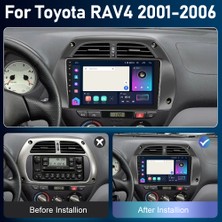 Toyota Rav4 2001-2006 Multimedya Carplay Ekran Seti 4 GB Ram 64 Hafızalı