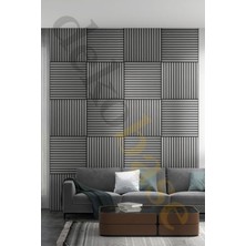 Dekobase 40X40 Açık Gri Renk Akustik Ahşap Duvar Paneli