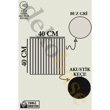 Dekobase 40X40 Açık Gri Renk Akustik Ahşap Duvar Paneli