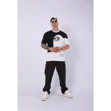 Unisex Özel Tasarım Parçalı Oversize T-Shirt