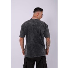 Unisex Özel Yıkamalı Positive Oversize T-Shirt