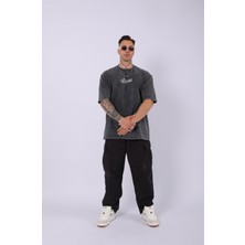 Unisex Özel Yıkamalı Blink 182 Oversize T-Shirt