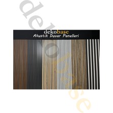 Dekobase 100 x 240  cm  Açık Gri Renk Akustik Ahşap Duvar Paneli