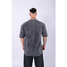 Unisex Slipknot Baskılı Özel Yıkamalı Oversize T-Shirt