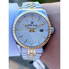 Daniel Klein Takvimli Kadran Rolex Kasa 30 mt Suya Dayanıklı 2 Yıl Garantili Erkek Kol Saati FG.DK13985.7