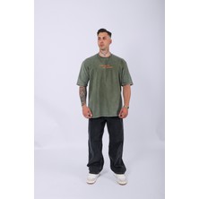 Unisex Özel Tasarım Yıkamalı Oversize T-Shirt