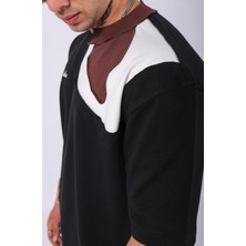 Unisex Özel Tasarım Ters Yaka Oversize T-Shirt