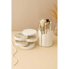 About The Perfect Beyaz Makyaj ve Takı Organizeri Seti, Şık ve Kullanışlı Depolama Çözümü