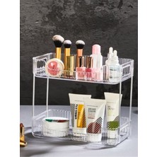 About The Perfect İki Katlı Kristal Düzenleyici, Alüminyum Ayak, Çok Amaçlı Takı ve Makyaj Organizer