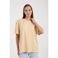 %100 Pamuk Kadın Oversize T-Shirt Şık ve Rahat Giyim
