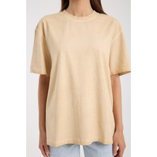 %100 Pamuk Kadın Oversize T-Shirt Şık ve Rahat Giyim