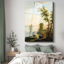 Claude Lorrain - Kıyı Manzarası Cam Tablo