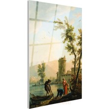 Claude Lorrain - Kıyı Manzarası Cam Tablo