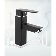 Siyah Kare Sabit Aç Kapa Lavabo Bataryası