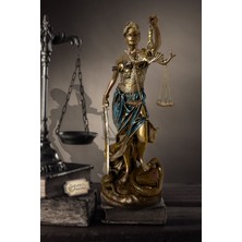 Adalet Terazisi Heykeli, Dekoratif Obje, 32 Cm, Şık ve Zarif Tasarım