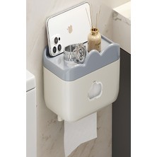 Duvara Monte Tuvalet Kağıdı Kutusu – Su Geçirmez Kapaklı Banyo Kağıtlık, Pratik Organizer